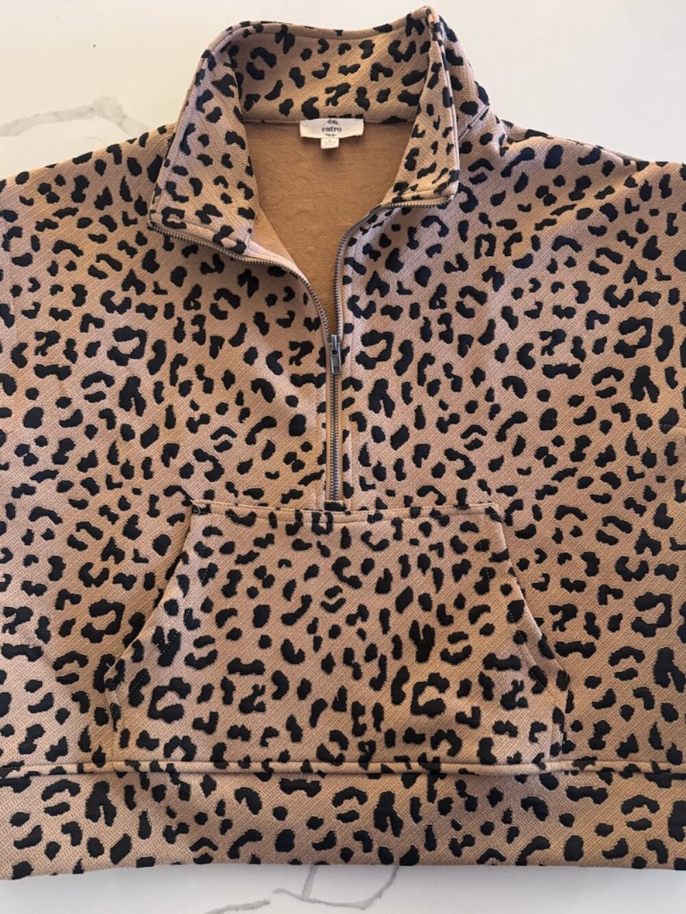 Entro Leopard Sleeveless Pullover Size S